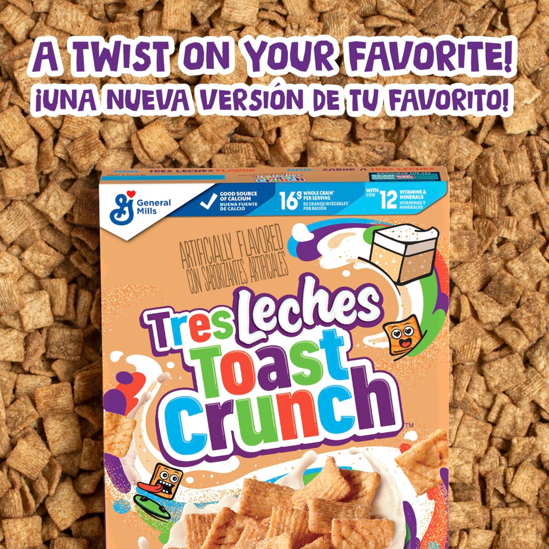 Tres Leches Toast Crunch Breakfast Cereal, Family Size, 18.8 oz, Crunchy Texture