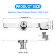 thumbnail image 2 of Uxcell Sliding Glass Door Lock, 6 Pcs Keyed Alike Showcase Lock No Drill Glass Door Lock Large Size, Silver Tone, 2 of 6