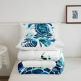 thumbnail image 5 of Erosebridal Sea Turtle Bedding Sets Queen with Comforter, Nautical Boat Duvet Insert, Sea Marine Decor, Lightweight 3 Pieces, 5 of 8