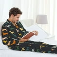 thumbnail image 6 of Sikiie Plaid Dachshund Mens Pajama Set, Soft Warm Long Sleeve Sleepwear, Cozy Button-Down Pjs for Men-X-Large, 6 of 7