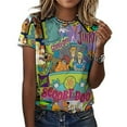 thumbnail image 3 of Scooby Doo Womens T-shirts Crewneck Shirts Blouse Short Sleeve Tee Shirts Girls Tops S, 3 of 8