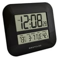 Westclox Black Classic Large Digital Wall Clock with Date & Temperature