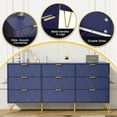 thumbnail image 3 of Anbuy 9 Drawer Dresser Navy with Gold Handles for Bedroom, Chest of Drawers & Long Dresser with Deep Drawers, Modern Wood Dressers for Closet Living Room（Navy Blue）, 3 of 7