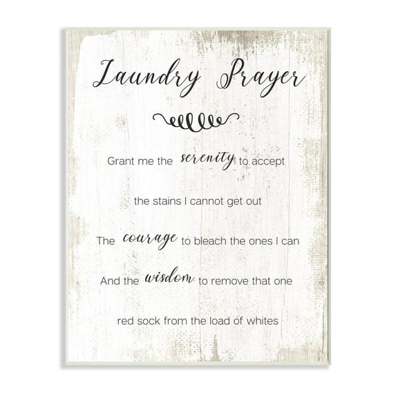 Stupell Industries Family Laundry Room Prayer Faith Inspired Humor Designed by Daphne Polselli