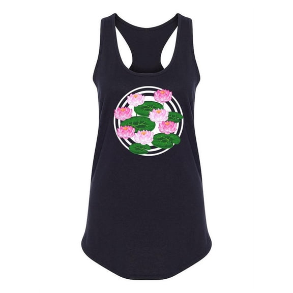 Lotus Flower Pretty Design. Tank Women -Image by Shutterstock, Female XX-Large