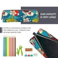 thumbnail image 5 of Fotbe Japanese Koi Pattern Leather Pencil Case, Pencil Pouch with Durable Zipper, Compact and Stylish Organizer for Stationery, Art Supplies, Travel Essentials, 5 of 7