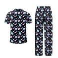 thumbnail image 6 of TSOVTHRID Seashell Coral Pearl Conch Print Pajama Set for Women Button Down Pajama Sets with Long Pants Soft Nightwear Pjs Set Short Sleeve Womens Lounge Set, Size S, 6 of 7