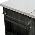 thumbnail image 6 of Outdoor Kitchen Island 63.5 Foldable Side Tabletop Cooking Station Dark Brown Grill Cart with Ample Storage Space for Backyard BBQ Patio, 6 of 26