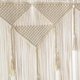 thumbnail image 3 of Macrame Wall Hanging Boho Woven Tapestry, Beige White Tassel Decor Curtain for Home Backdrop (Wood S, 3 of 5