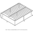 Furinno Angeland Metal Platform Bed Frame with Wooden Slats
