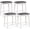 2 24" Counter Height, variant on Bar Stools Set of 4, 29" Bar Height Saddle Stools w/Padded Seat, Rubber Wood Legs, Footrests & Antiqued Surface, Upholstered Backless Barstools for Kitchen Island, Home Bar, Antique White