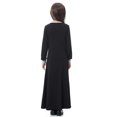 thumbnail image 5 of Zwiiyzr (8-17 Years) Kids Girls Muslim Dresses Long Sleeve Round Neck Color Block Dress Black, 5 of 7