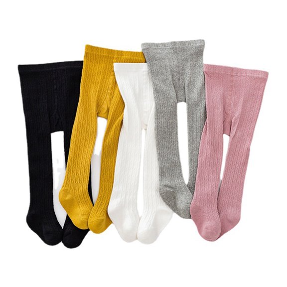 Baby Sweetie Kids Girls Cotton Pantyhose Elastic Waist Solid Color Lolita Stockings Slim Fit Socks Tights