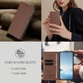 thumbnail image 2 of Allytechgroup Wallet Case for Samsung Galaxy S26 Ultra, Retro PU Leather Flip Cover with Cards Slots Stand Shockproof Lightweight Folio Phone Case for Women Men, Brown, 2 of 12