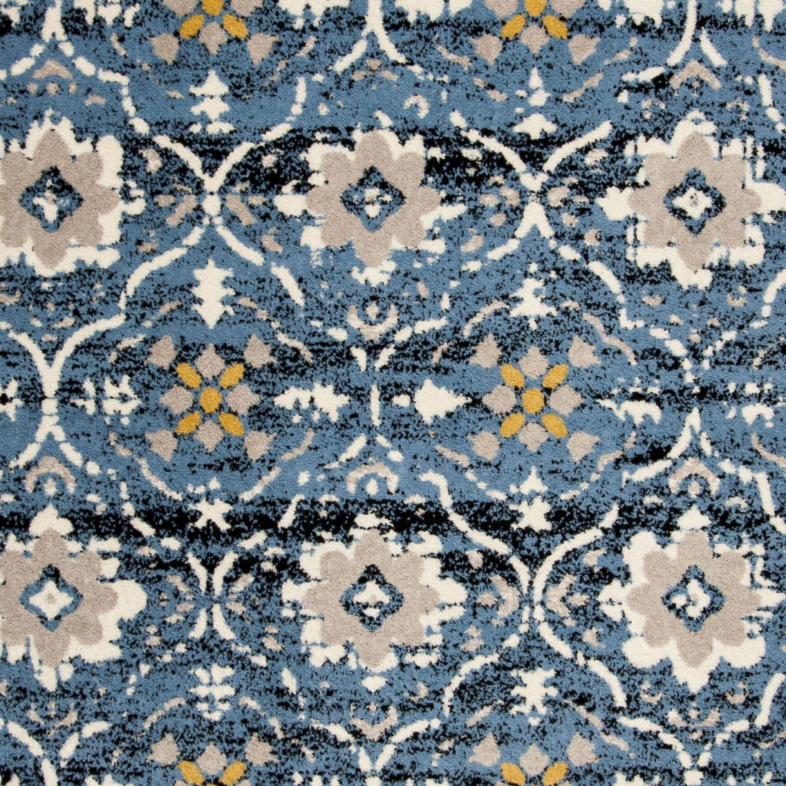 SAFAVIEH Amsterdam Karenza Geometric Area Rug, Blue/Creme, 6'7" x 9'2"