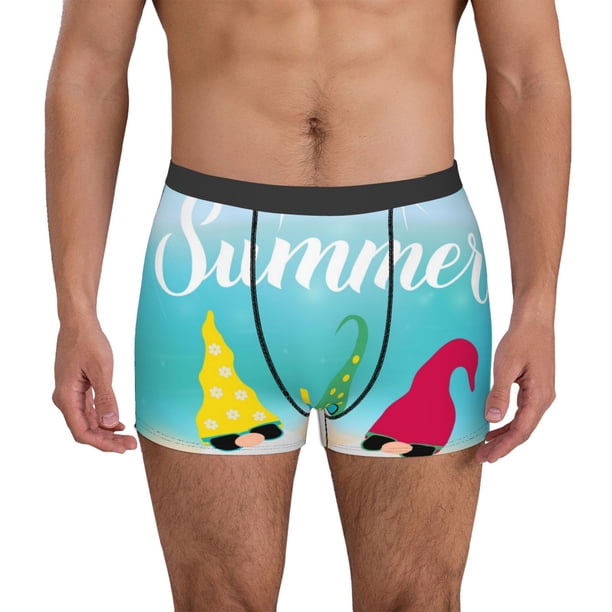 Fotbe Hello Summer Gnome 1 Calzoncillos Tipo Boxer con Bolsa de Soporte Total para Hombre, X-Temp Fresco, Transpirable y de Secado Rápido-X-Large