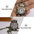 thumbnail image 4 of Miangastore Vintage Robot Shape Pocket Watch Necklace Neck Chain Birthday Festival Gift, 4 of 8
