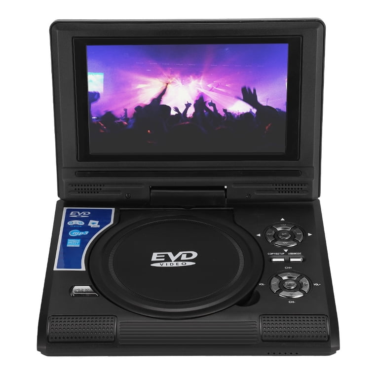 7inch Portable DVD DVD-RW CD CD-R/RW EVD VCD Player with Remote