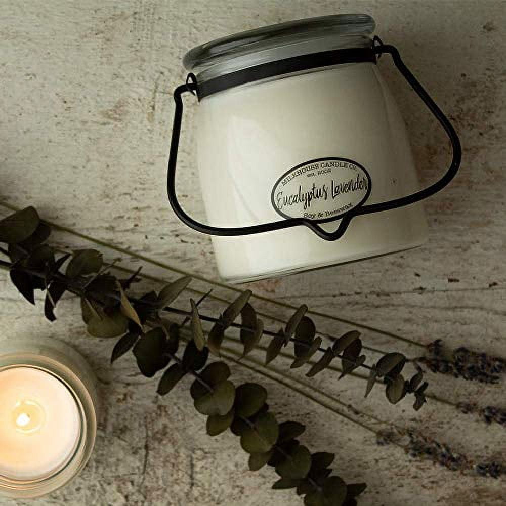 Milkhouse Candle Creamery, Eucalyptus Lavender, Butter Jar Scented Soy Candle, 16oz