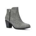 thumbnail image 1 of Unique Bargains Women's Round Toe Stacked Block Heel Zipper Ankle Boots, 1 of 7
