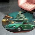thumbnail image 2 of Snowflake on Car Door Round Area Rugs for Bedroom Living Room, 5FT Soft Indoor Circle Carpets, Carpet Home Decor Floor Mat, 2 of 6