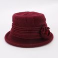 thumbnail image 4 of Women Winter Knit Vintage Bucket Hat Round Brim Warm Hat, 4 of 6