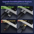 thumbnail image 4 of 80Gbps Displayport Cable 2.1 16K@60Hz, 8K@120Hz, 4K@240Hz, DP 2.1 Cable 16K Braided Cord, Compatible with HDR10 DSC 1.2a, G-Sync FreeSync Gaming PC, Gaming Monitor 5090, AMD 7900XTX, 4 of 9