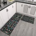 thumbnail image 2 of Pioneer Flower Floral Print Pattern Kitchen Rugs Sets Of 2,Anti Fatigue Kitchen Mat Rugs Non Slip Washable,Decorative Kitchen Floor Mats for Kitchen,Sink,Laundry,17"x30"+17"x47", 2 of 7