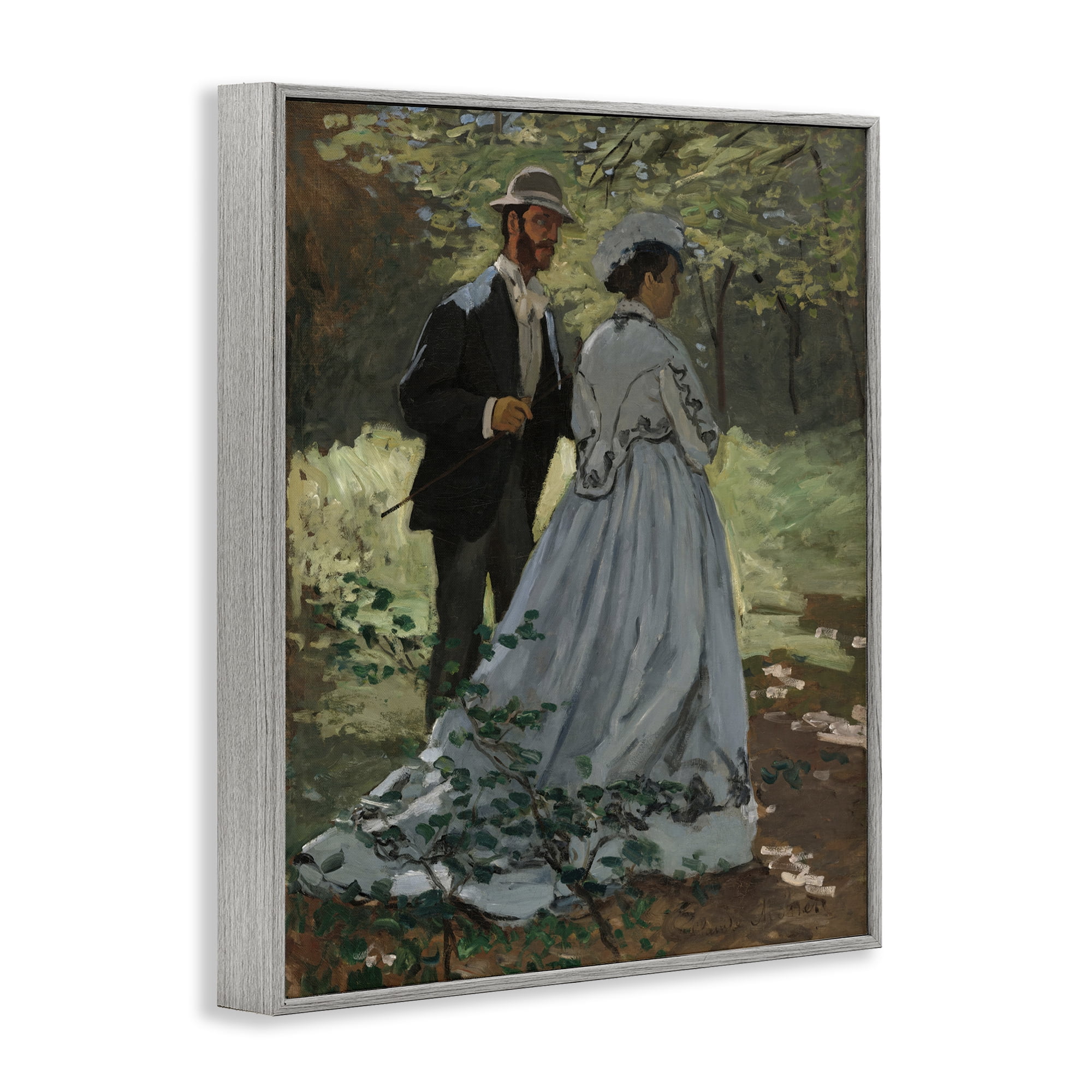 Stupell Industries Bazille & Camille in Nature Gray Framed Giclee Art, design by Tina LeCour