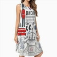 thumbnail image 2 of London Double Decker Bus Spring Summer Dresses For Women Fashion Dress Casual Sleeveless Loose Sundress With Pockets, 2 of 4