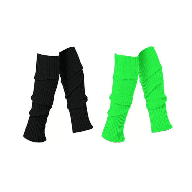 2 Pares Calentadores Para Mujer Piernas Deporte Invierno Eo Safe Imports Verde/Negro