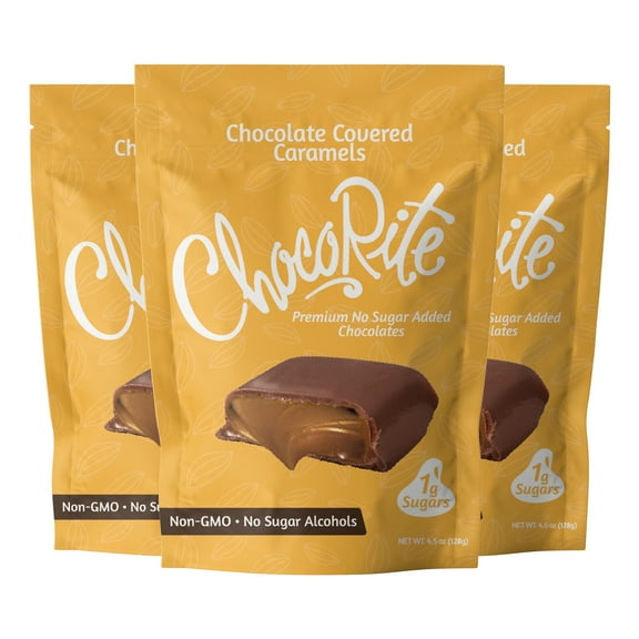 Chocolate Covered Caramels (3 Pouches - 24 pieces)