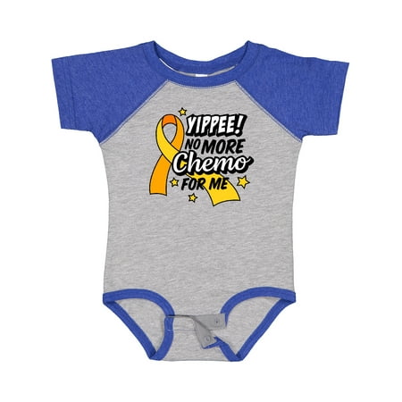 

Inktastic Chilhood Cancer Awareness Yippee no More Chemo for Me Boys or Girls Baby Bodysuit