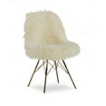 thumbnail image 4 of Linon Bucket Chair, Cream Faux Fur, 4 of 9