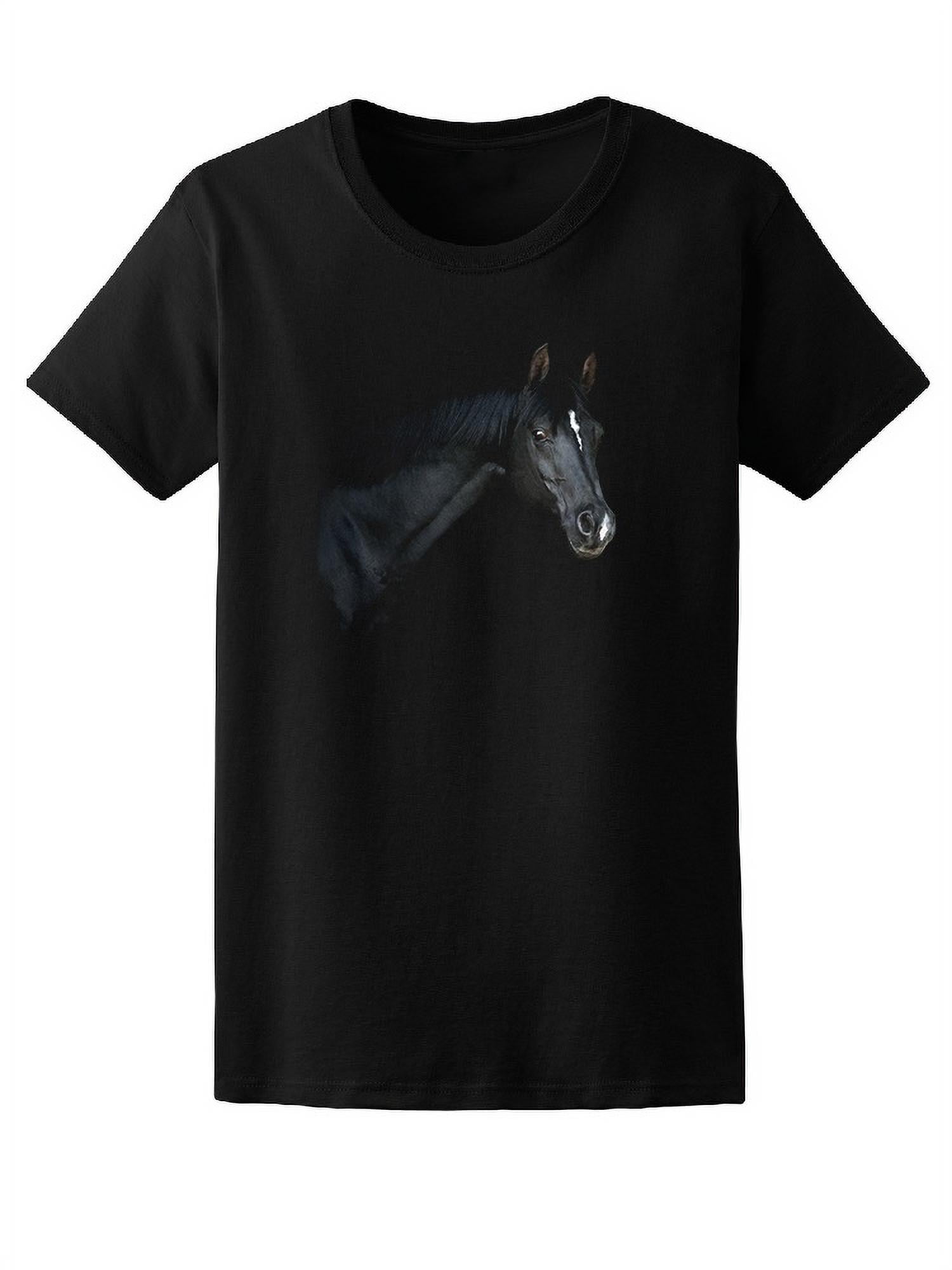 Beautiful Black Arabian Horse TShirt Women Image by Shutterstock