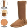 thumbnail image 3 of Alpine Swiss Womens Boot Mid Calf 11.5” Faux Fur Shearling Moccasin Comfort Shoe, 3 of 7
