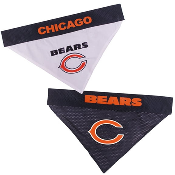 Pets First Nfl Chicago Bears Reversible Bandana -Home & Away Mesh & Premium Embroidery For Dogs & Cats