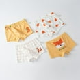 thumbnail image 2 of ZACPNCV 4PC Kids Toddler Boys Underwear Boxer Briefs Cotton Comfort Breathable Fox Prints Shorts Boxer Underpants Orange 5-6 Years, 2 of 3