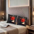 thumbnail image 2 of Modern Abstract Throw Pillow Covers Set of 2 18x18in Red Circle & Geometric Shapes Design for Couch Bed Car, 2 of 8