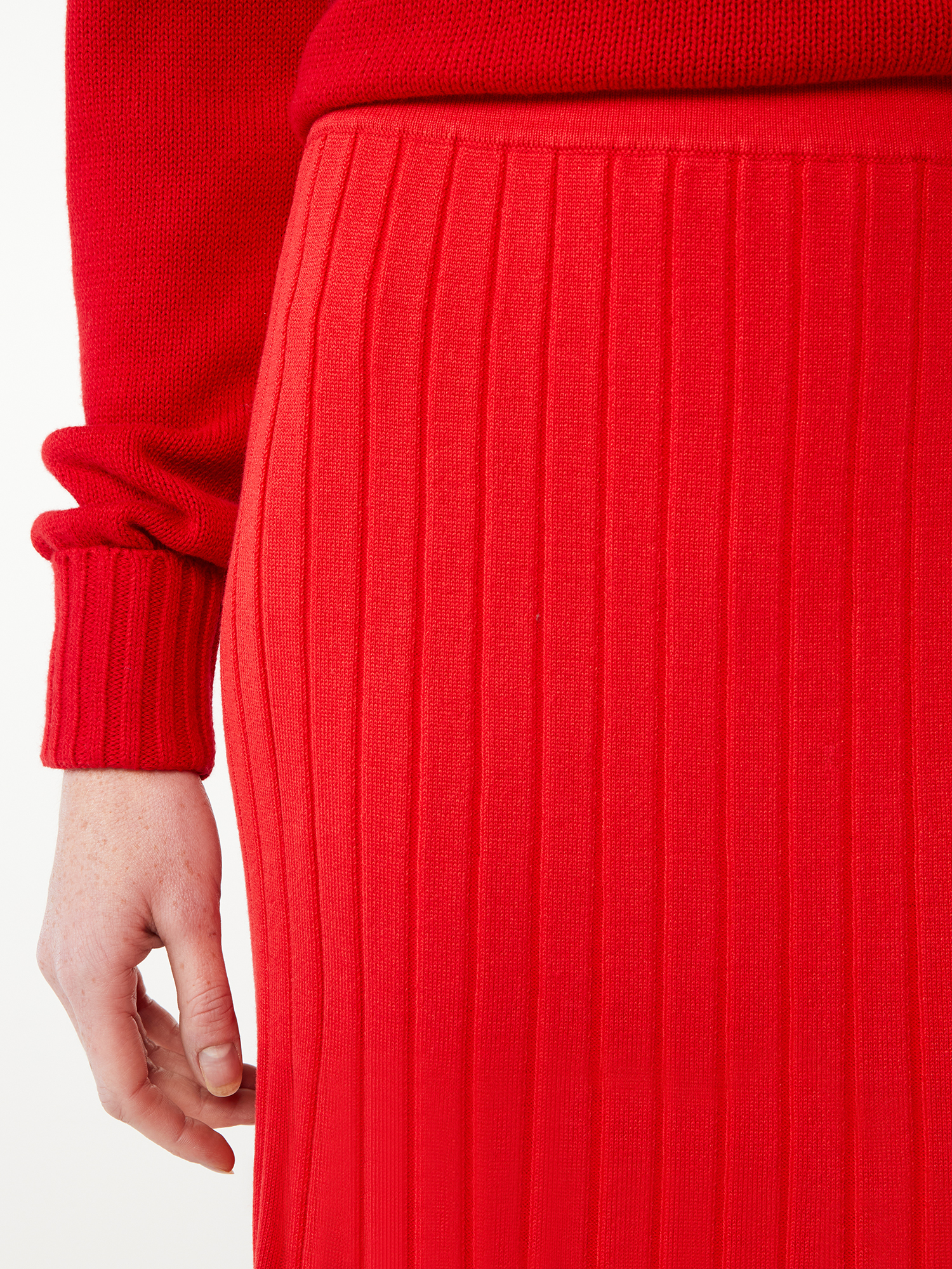 Free Assembly Women's Pleated Midi Sweater Skirt - image 4 of 6