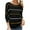 Black, variant on Fesfesfes Women Sweaters Casual V-Neck Striped Long Sleeve Tops Blouse Tops on