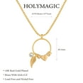 thumbnail image 6 of HolyMagic Gold Initial Necklace for Women Karma Open Circle Pendant, 6 of 7