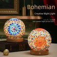 thumbnail image 2 of Lámpara de noche barroca, romántica y libre, estilo bohemio, creativa, recargable, lámpara de mesa, lámpara de cristal decorativa, 2 of 5