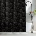thumbnail image 2 of Black Rose Fabric Shower Curtain Floral Plant Washable Shower Curtains for Bathroom, Waterproof Bath Curtain with Hooks Home Decor 72x84in, 2 of 8
