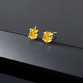thumbnail image 5 of Gem Stone King 14K Yellow Gold Stud Earrings for Women Men Set with Golden Yellow Zirconia, 5 of 5