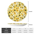 thumbnail image 2 of Salouo Blue Floral Sunflower Pattern Bone China Decorative Plate,Holiday Decor Decorative Ceramic Plates with Stand Elegant Home DéCor for Hallway/Living Room/Bedroom-6in, 2 of 6