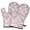 Pioneer Flower Floral, variant on Pioneer Flower Floral Print Pattern Oven Mitt 2-Pack Set, Heat Resistant Kitchen Gloves, 7.7" X 12"