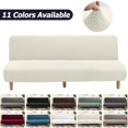 thumbnail image 2 of Jacquard Sofa Bed Cover Armless Sofa Cover For Living Room Plaid Straight Sofa Cover Slipcover Futon Cover For Home, 2 of 7