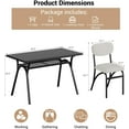 thumbnail image 2 of 5-piece Modern Dining Set for 4 with Boucle Chairs, Space-Saving Table with Storage Rack for Kitchens and Small Spaces, 2 of 5