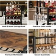 thumbnail image 6 of 5-Tier Liquor Bottle Display Shelf, Holds up to 20 Bottles, Countertop Wine Racks with 6 Wine Glass Holders, Mini Wine Bar Cabinet for Home, All in One Coffee Syrup Whiskey Organizer, 6 of 7